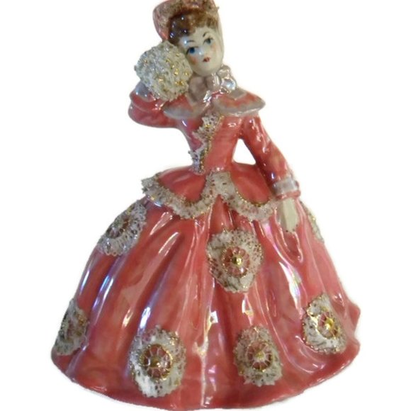Ceramic Victorian Lady Figurine by Juanita Gilbert - Picture 3 of 10